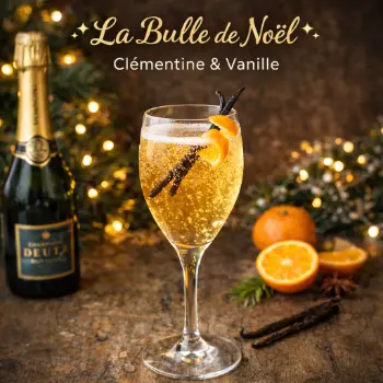 La Fine Bulle - Cocktail La Bulle de Noël – Clémentine & Vanille – 1 verre